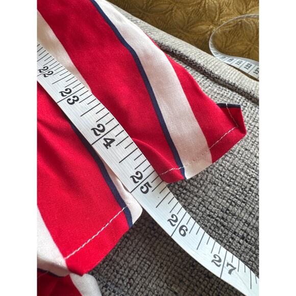Modcloth x Collectif Ornella Yacht Striped A-Line Red White Sz 24 XXS NWT - Picture 10 of 10